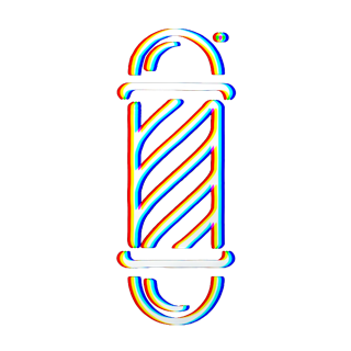 Barbera barber-pole logo